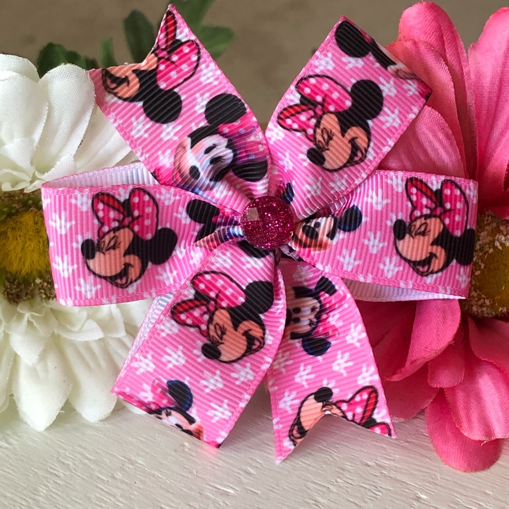 🌸3/$9🌸 Handmade Purple Punk Minnie Mouse